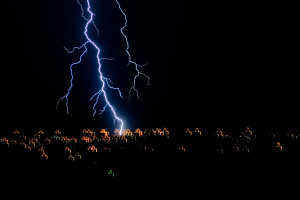 Lightning Strike by Stephen Gilmer via Flickr Commons