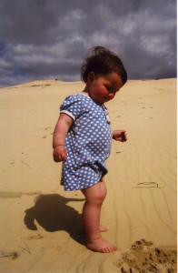 Marlene on the dunes. (Photo courtesy of the author.)